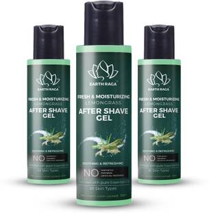EARTHRAGA After Shave Gel For Men & Women With Lemon Grass Cool Refreshing Moisturizing