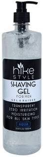 HIKE STYLES Shaving Gel 1 Liter , Non Foaming Transparent Shaving Gel 1000ml (AQUA)
