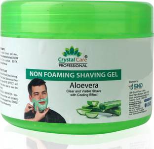 Crystal Care Ultimate Non-Foaming Shaving Gel for Men/Women with Mint & Glycerin Smooth