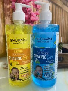 shuraim essentials Lemon/Mint Combo Shaving Gel Non Foaming Clear Cut Professional
