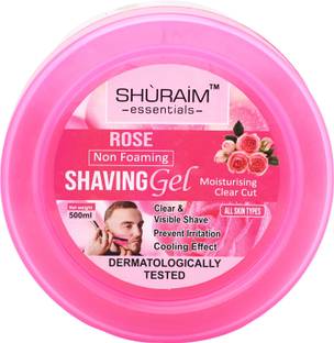 shuraim essentials Rose Shaving Gel Non Foaming Clear Cut Professional