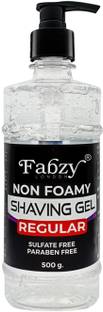 fabzy London Regular Non Foamy Shaving Gel For Men, Paraben and Sulfate Free, 500gm