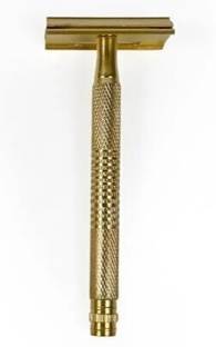 tinku DOUBLE EDGE BRASS SAFETY RAZOR (T-230) GOLDEN, Men