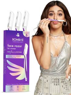 Bombae Reusable Face Razor for Women Facial Hair | Upper Lip, Eyebrow, Chin, Peach Fuzz