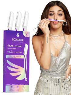 Bombae Reusable Face Razor for Women Facial Hair | Upper Lip, Eyebrow, Chin, Peach Fuzz, Women