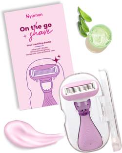 Hyuman Body Razor for Women Hair Removal |With Travel Case | 5-Blade | Aloe & Vit E Bar, Women