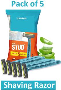 Sauran Pack of 5 Shaving Razor Flexi Stud Razor SRB9, Men