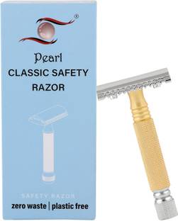 PEARL Double Edge Safety Razor SSH-02 (Open Comb,Gold), Men