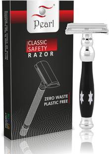 Pearl Shaving Shaving Double Edge Butterfly Safety Razor P- 81D (Black), Men