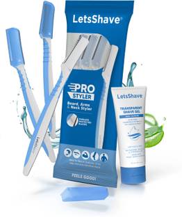 LetsShave Pro Styler for Men Beard with 1 Transparent Shave Gel 15ml, Reusable Beard Razor, Men