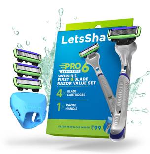 LetsShave Pro 6 Sensitive Value Set, Men