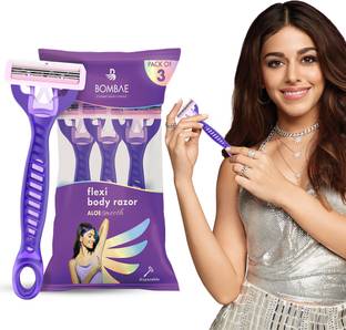 Bombae Flexi Body Razors for Women - 3 | Hair Remover for Arms, Underarms, Bikini, Legs, Women