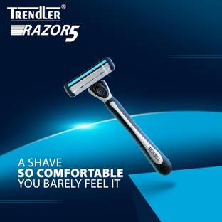 STYLISTAJEWELS 5-Blade Razor for Men with Flexible Head & Lubricating Strip | Handle + 5 Blades, Men