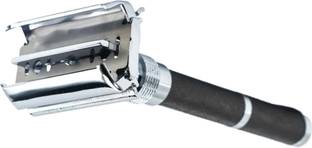 UBRONIK Butterfly Open Safety Razor with Long Handle & Dual Edge Blade Precision, Men