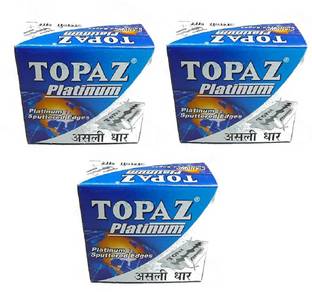 TOPAZ Platinum Sputtered Edges Razor Blades - Pack Of 150, Men