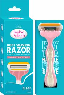 VI-JOHN WOMEN Feather Touch Advanced Nano Coated Body Shaving Hair Removal Razor with AloeVera, Women