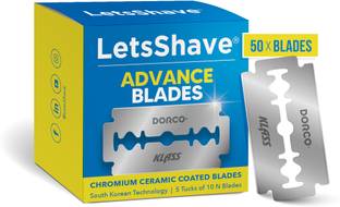 LetsShave Advanced Double Edge Razor Blades | Stainless Steel blades for Signature Razors, Men
