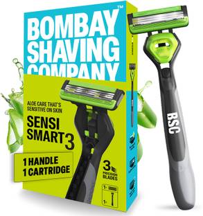 BOMBAY SHAVING COMPANY Sensi Smart 3 Shaving Razor for Men, Men