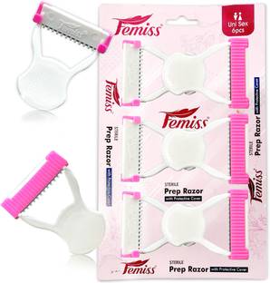 Femiss Disposable Multipurpose Body Shave Unwanted Hair Removal Skin Stainless Steel Safety Blade/Prep Razor for Clinical & Hygiene Care Special for Women, Women