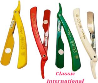 Classic International Multicolor Shaving Razors Pack Of 4PC With 4 blade Free Inside the Razors, Men
