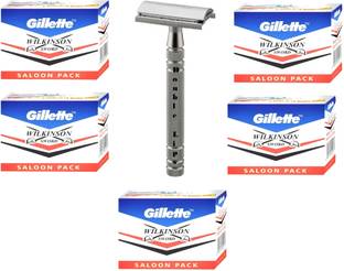Gillette Wilkinson Sword Blade 50 Pcs Pack of 5 With Razor, Men