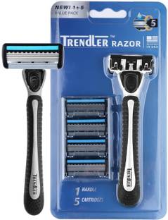 Madhav Creation Trendler Shaving Razor for Men (Handle + 5 Cartridges), Men, Men