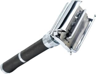 UBRONIK Double Edge Butterfly Open Razor with Long Handle for Smooth Shaving, Men