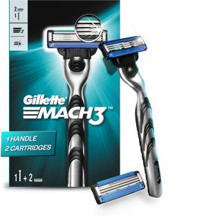 Gillette Mach 3 Shaving Razor for men (1 Handle + 2 Cartridges)