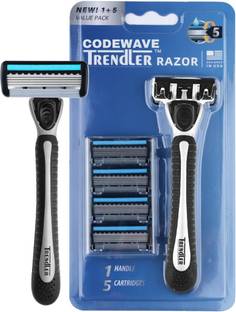 CODEWAVE Trendler Shaving Razor for Men (Handle + 5 Cartridges), Men