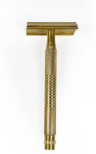tinku DOUBLE EDGE BRASS SAFETY RAZOR (T-230) GOLDEN, Men