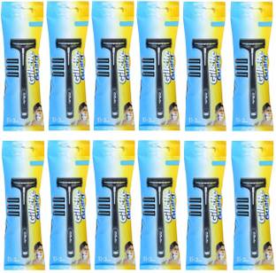 Gillette Guard Manual Shaving Razor Blades - 12Razor With 36 Cartridges, Men