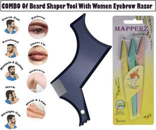mapperz Beard Shaper With Razor 3/ Beard Shaper Tool/Men Grooming Kit, Men & Women