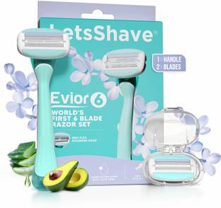 LetsShave Evior 6 Body Hair Removal Razor for Women with Wide Head & Open Flow Cartridge, Women