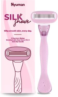 Hyuman SilkShave Body Shaving Razor | 5 Blade Easy Hair Remover, Women