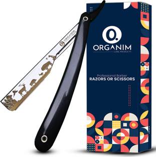 Organim care products Classic Professional Barber's Design Plastic Handle Razor Stainless Steel, Men & Women