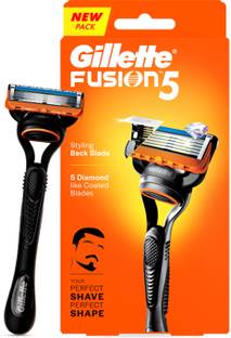 Gillette Fusion Razor for men with back blade beard shaper | Razor + Stand, Men