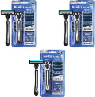 TRENDLER 3 blade Razor for Men with styling back blade for Perfect Shave and Beard Shape, Men