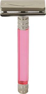 tinku Double Edge Metal Safety Razor (Acrylic, Pink) (T-17), Men