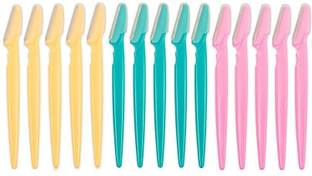 Adhvik Set Of 15 Pcs Eyebrow,Neck,Face,Upper Lips As Well As Unnecessary Hair Removal Elsewhere Shaping Trimmer Shaper Shaver Tools Disposable Razor (Set Of 3 Pcs), Women