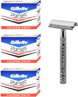 Gillette Wilkinson Sword Blade 50 Pcs Pack of 3 With Razor, Men