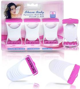 DEVDOX Hair Remover For Women 6 Blade Body & Bikini Shaving Eyebrow Thread