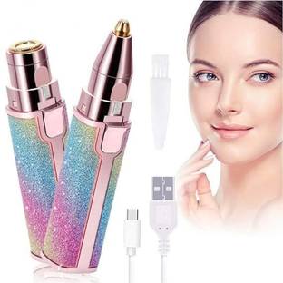 Uniquecartel 2 in 1 USB Charging Eyebrow Razor, Women