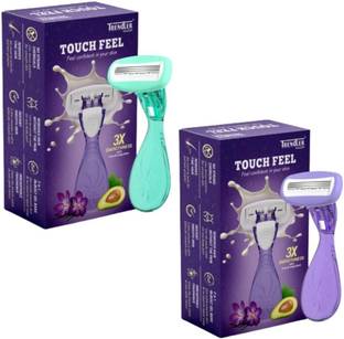 TRENDLER Touch Feel Hair Remover| Women Body Razor| Pack of 2, Women