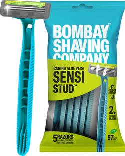 BOMBAY SHAVING COMPANY Flexi Stud Razor for Men with Comfort Pivot & Aloe Strip, Men