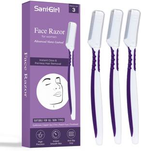 SaniGirl Face Razor For Women | For Eyebrows, Upper Lip, Forehead & Chin (Pack of 3), Women