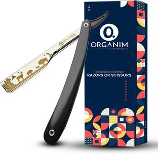 Organim care products Classic Professional Barber's Design Plastic Handle Razor Stainless Steel, Men & Women