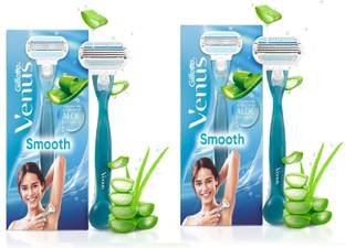 Venus Hair Removal Razor for Women with Aloe Vera (Pack of 2), Women