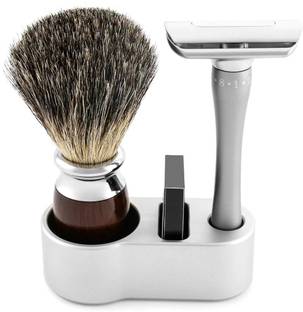 Kenem-X All-in-One for Safety Razor Brush Blade, Aluminium Alloy Multifunctional Stand, Men