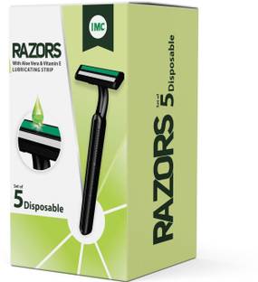IMC Razor with Aloe Vera & Vitamin E Strip for Smooth and Easy Shaving, Men