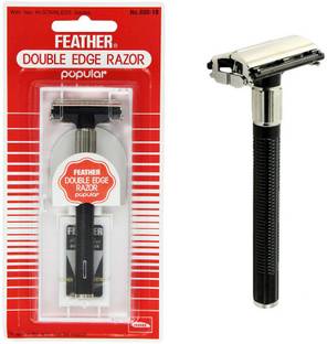 Feather Double Edge Razor Popular With 2 Blades- Made In Japan, Men